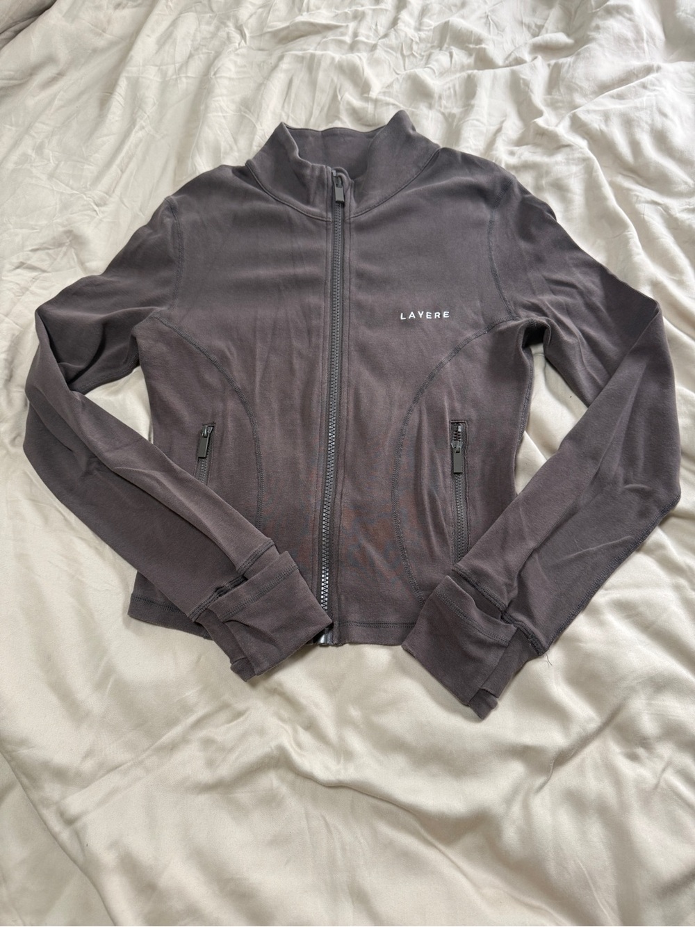 Layere Organic Cotton Brown Zip-Up Jacket